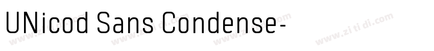 UNicod Sans Condense字体转换